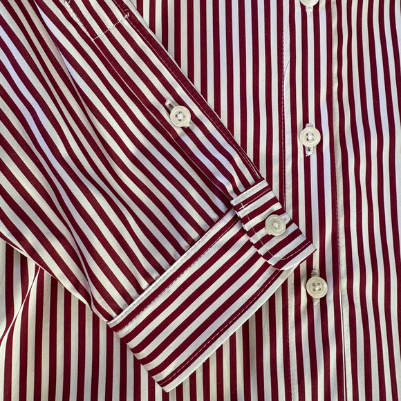 NWT Eleanor Leftwich Eleanor Red Stripe Shirtdress Dress Small 2 4 S M Valentine - Picture 7 of 10